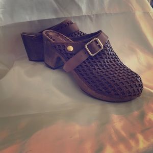 Juicy Couture Leather Mules.
